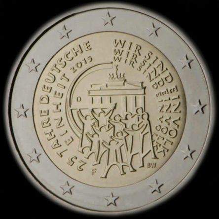 Allemagne 2015 - 25 ans d'Unité allemande - 2 euro commémorative