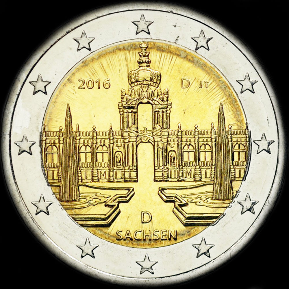 Allemagne 2016 - Saxe: le Zwinger de Dresde - 2 euro commémorative