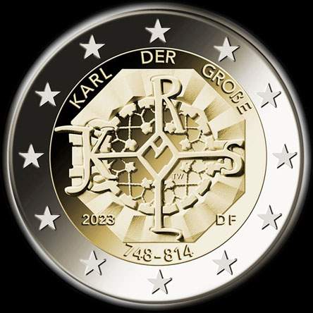 Allemagne 2023 - 1275 ans de la naissance de Charlemagne - 2 euro commémorative