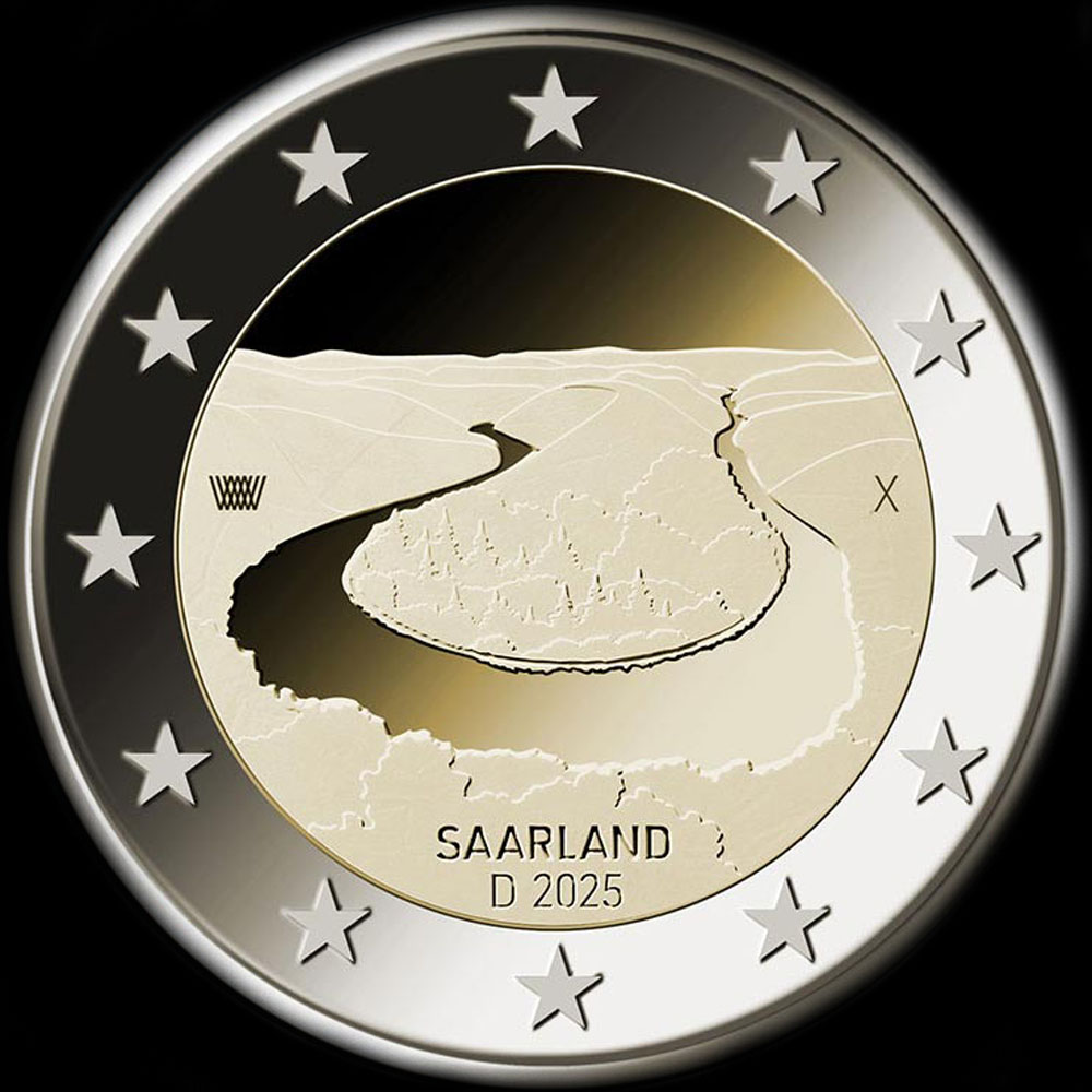Allemagne 2025 - Sarre : m�andre de la Sarre - 2 euro comm�morative
