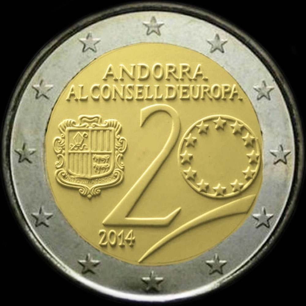 Andorre 2014 - 20�me anniversaire de l'Adh�sion de l'Andorre au Conseil de l'Europe