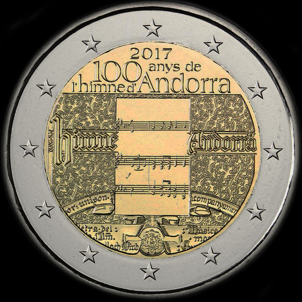 Andorre 2017 - 100 ans de l'Hymne national - 2 euro comm�morative