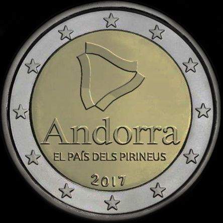 Andorre 2017 - Le Pays des Pyrénées - 2 euro commémorative
