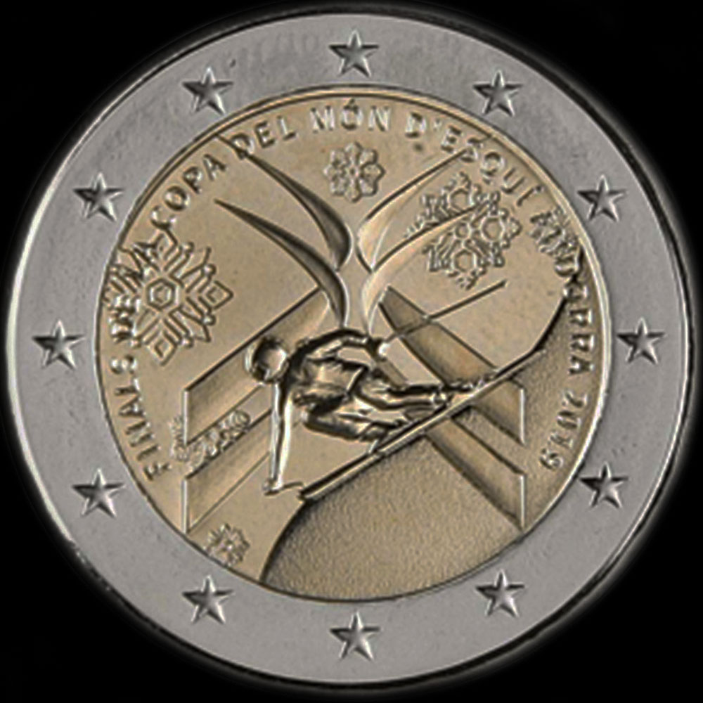 Andorre 2019 - Finale de la Coupe du Monde de Ski alpin - 2 euro comm�morative