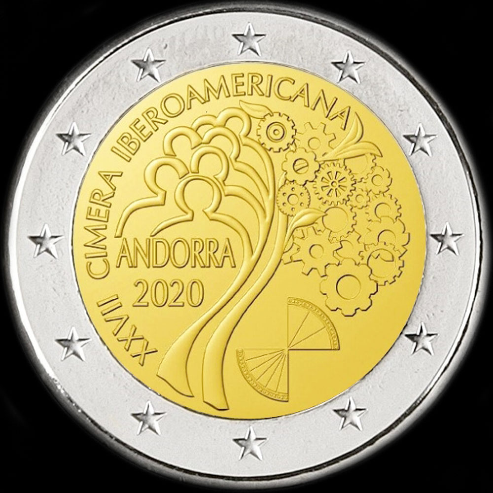 Andorre 2020 - 27e sommet Ibéro-Américain en Andorre - 2 euro commémorative
