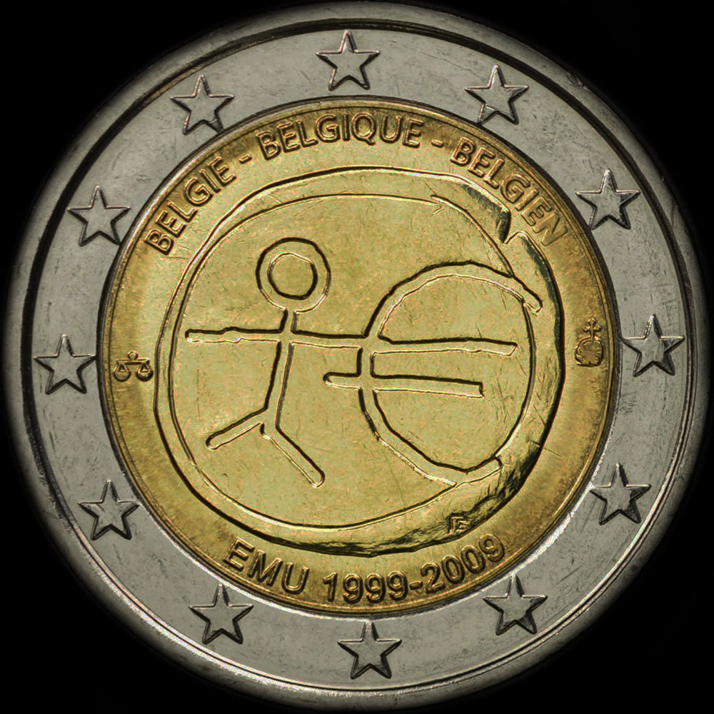 Belgique 2009 - 10 ans de l'UEM - 2 euro comm�morative