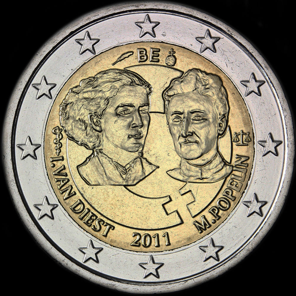 Belgique 2011 - 100 ans de la Journ�e Mondiale de la Femme - 2 euro comm�morative