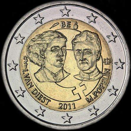 Belgique 2011 - 100 ans de la Journ�e Mondiale de la Femme - 2 euro comm�morative