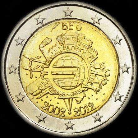 Belgique 2012 - 10 ans de circulation de l'euro - 2 euro comm�morative