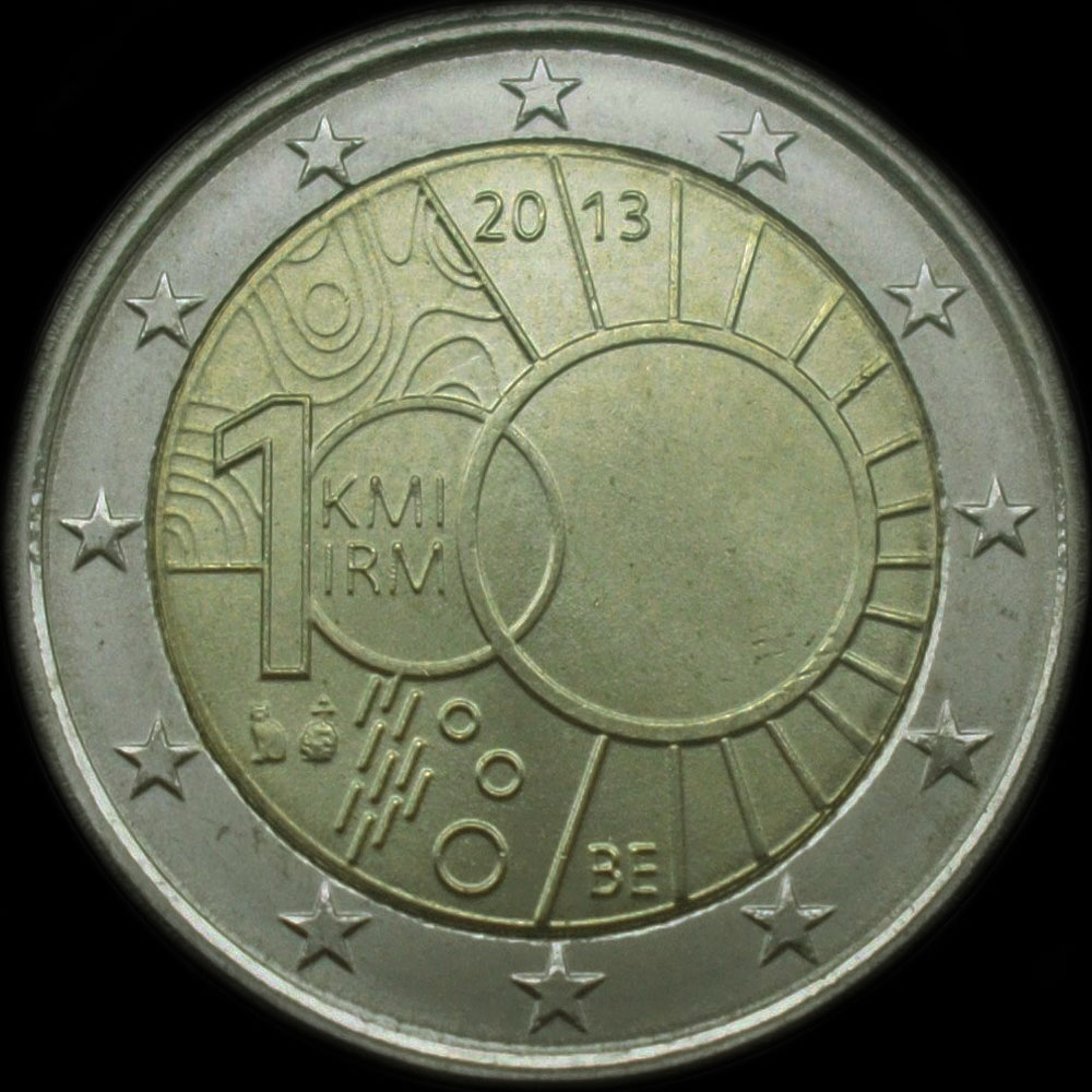 Belgique 2013 - 100 ans de l'Institut Météorologique Royal - 2 euro commémorative