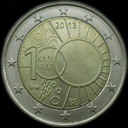 Belgique 2013 - 100 ans de l'Institut M�t�orologique Royal - 2 euro comm�morative