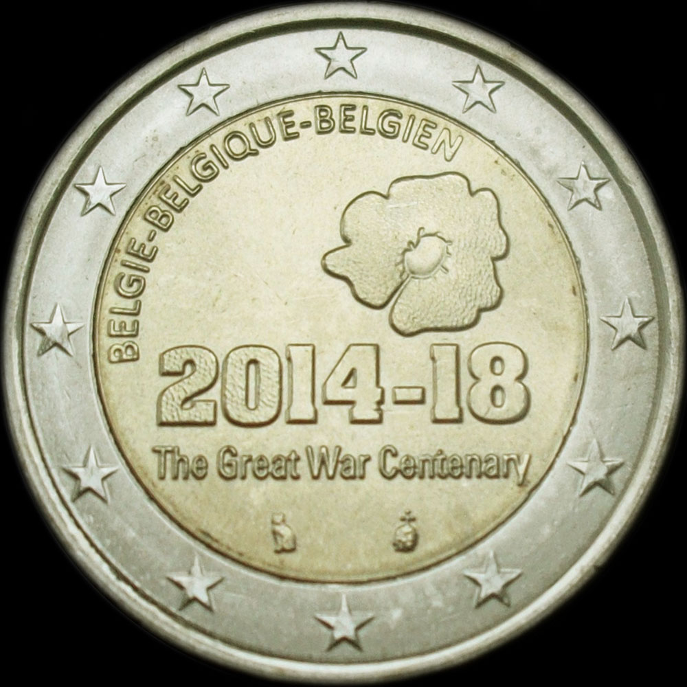 Belgique 2014 - 100 ans du début de la 1ère guerre mondiale - 2 euro commémorative