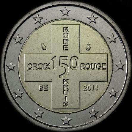 Belgique 2014 - 150 ans de la Croix Rouge belge - 2 euro comm�morative
