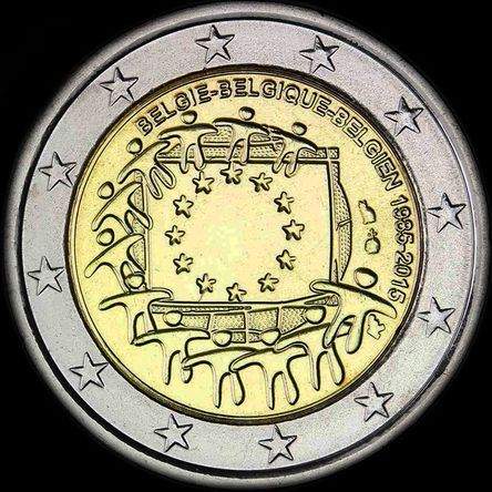Belgique 2015 - 30 ans du Drapeau de l'UE - 2 euro comm�morative