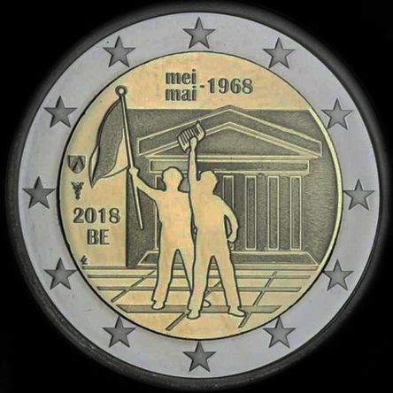 Belgique 2018 - 50 ans de Mai 1968 - 2 euro comm�morative
