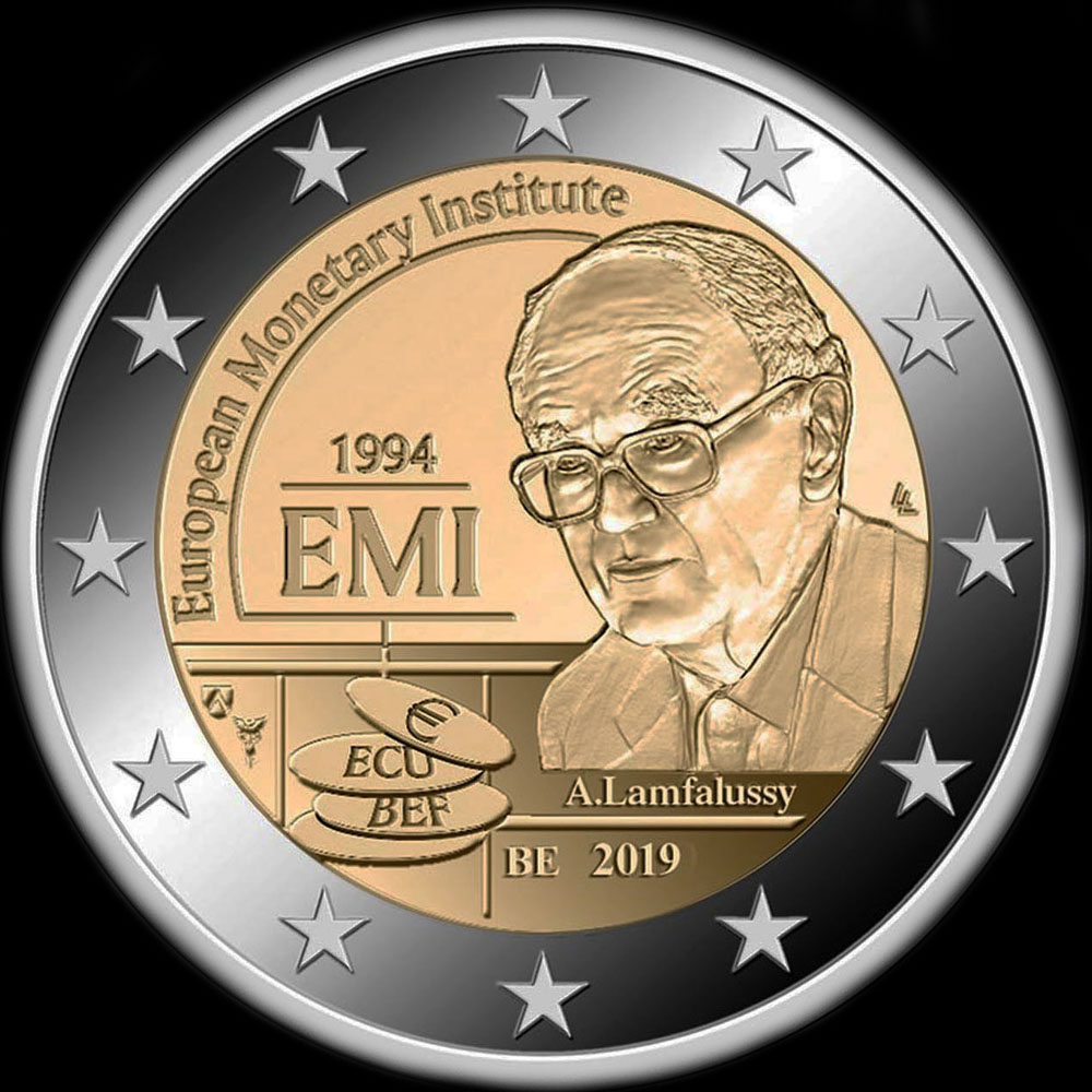 Belgique 2019 - 25 ans de l'Institut Mon�taire Europ�en - 2 euro comm�morative