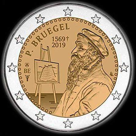 Belgique 2019 - 450�me anniversaire de la mort de Pieter Bruegel l'ancien - 2 euro comm�morative