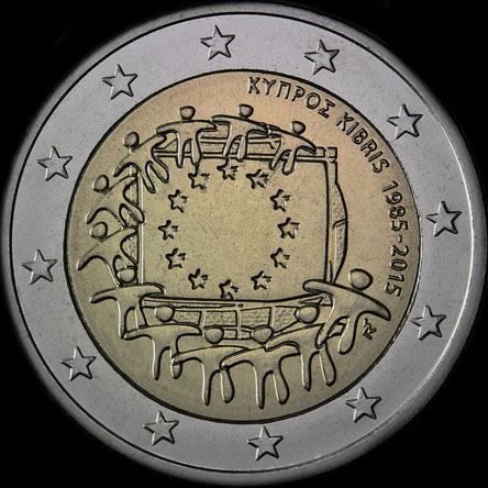 Chypre 2015 - 30 ans du Drapeau de l'UE - 2 euro comm�morative