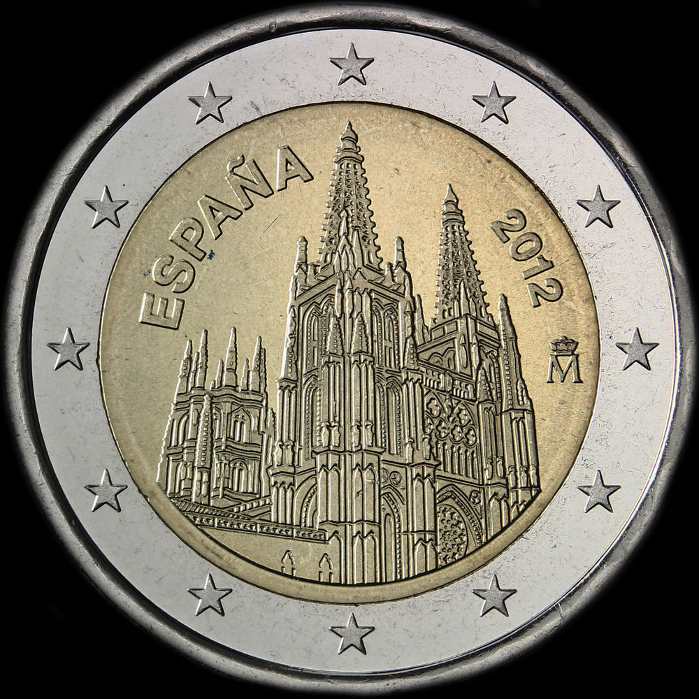 Espagne 2012 - Cathédrale de Burgos - Héritage Mondial de l'Unesco - 2 euro commémorative