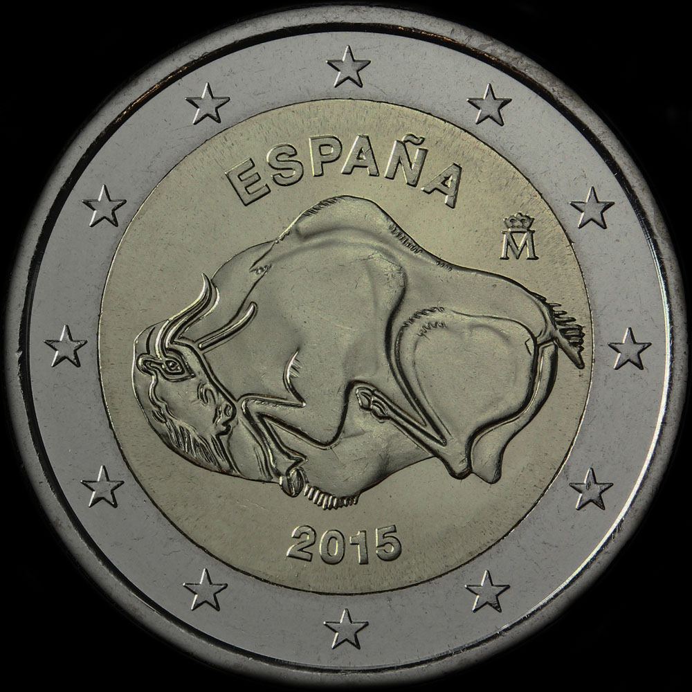 Espagne 2015 - Grotte de Altamira - H�ritage Mondial de l'Unesco - 2 euro comm�morative