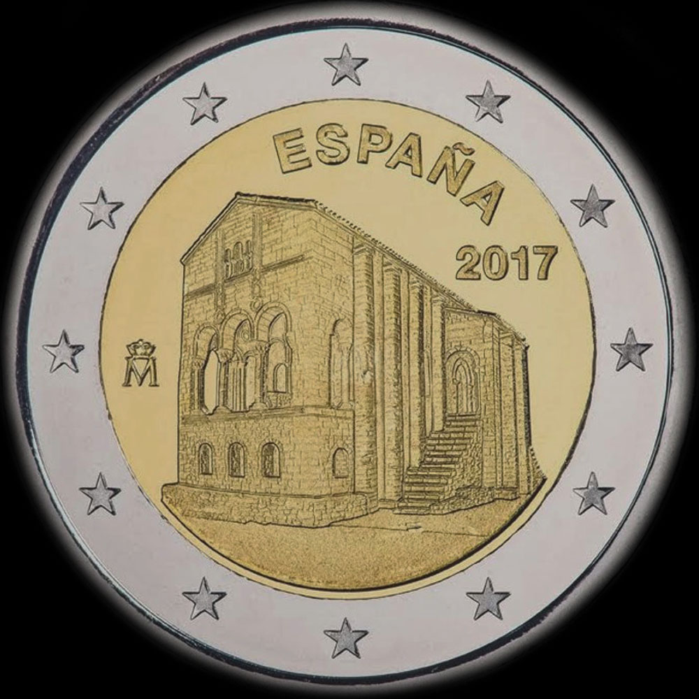 Espagne 2017 - Santa Maria del Naranco - H�ritage Mondial de l'Unesco - 2 euro comm�morative