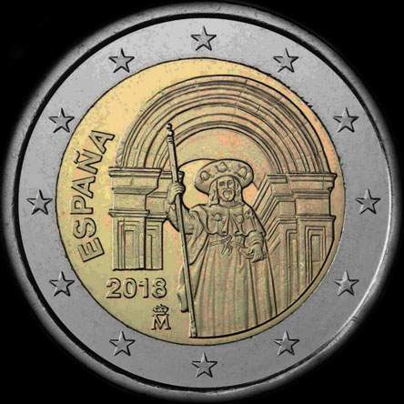 Espagne 2018 - Saint-Jacques de Compostelle - Héritage Mondial de l'Unesco - 2 euro commémorative
