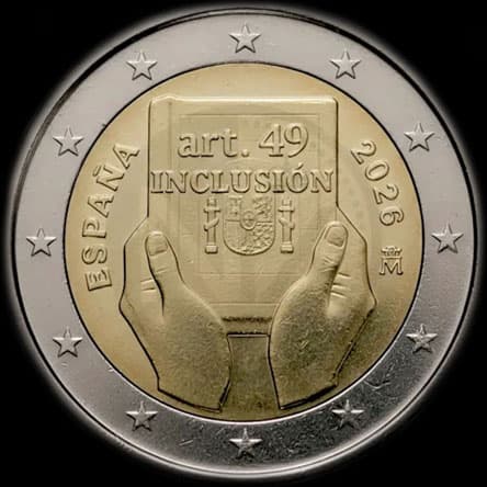Espagne 2026 - Modification de l'article 49 de la Constitution pour l'inclusion des handicap�s - 2 euro comm�morative