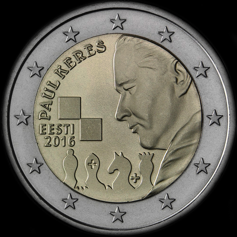 Estonie 2016 - 100 ans de Paul Keres - 2 euro commémorative