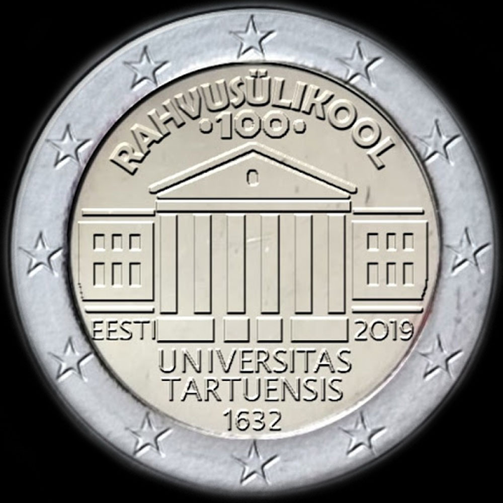 Estonie 2019 - 100 ans de l'Université de Tartu - 2 euro commémorative