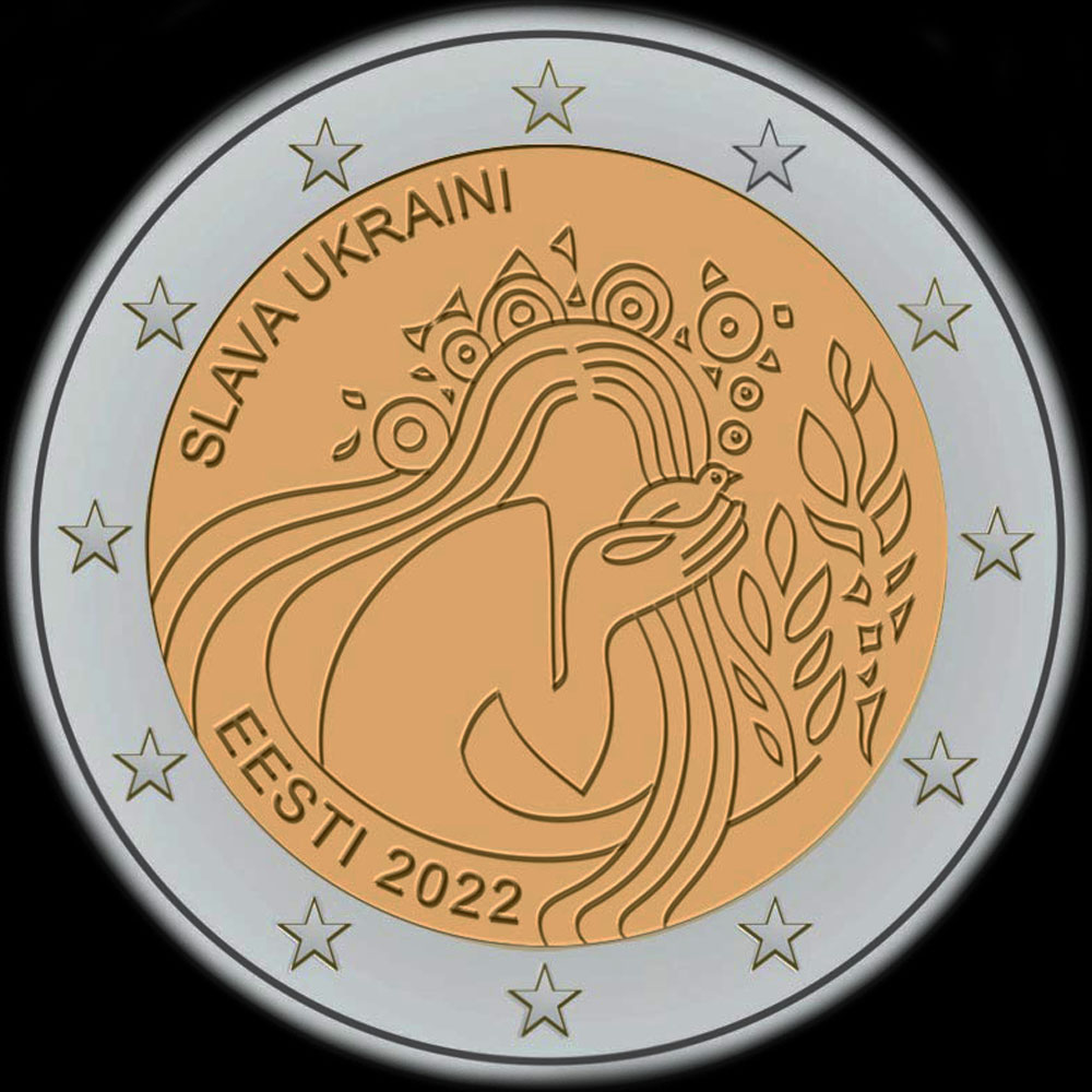 Estonie 2022 - Gloire  L'Ukraine - 2 euro commmorative