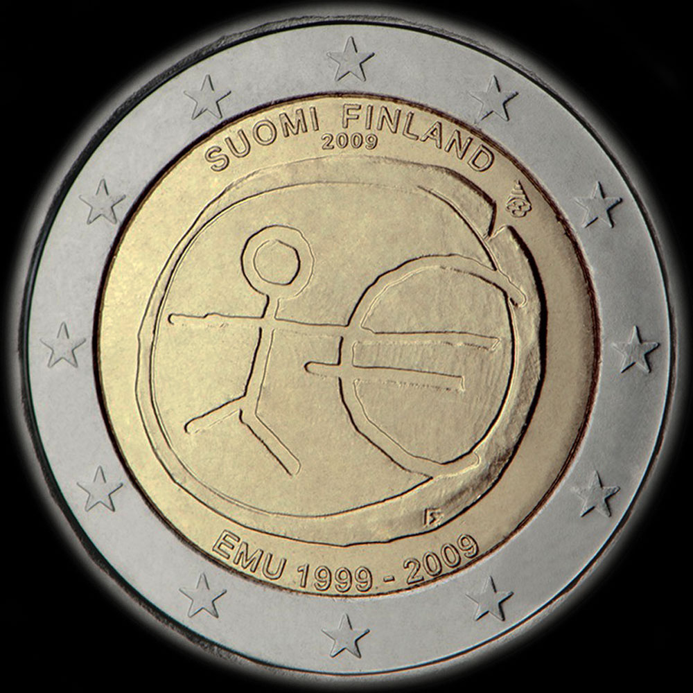 Finlande 2009 - 10 ans de l'UEM - 2 euro comm�morative
