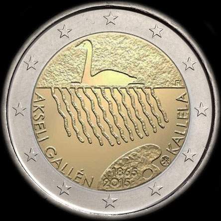 Finlande 2015 - 150 ans de Akseli Gallen-Kallela - 2 euro commémorative