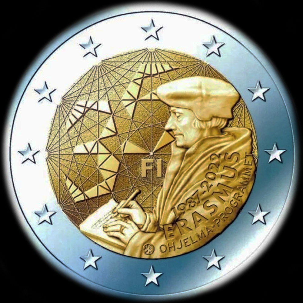 Finlande 2022 - 35 ans du programme Erasmus - 2 euro comm�morative