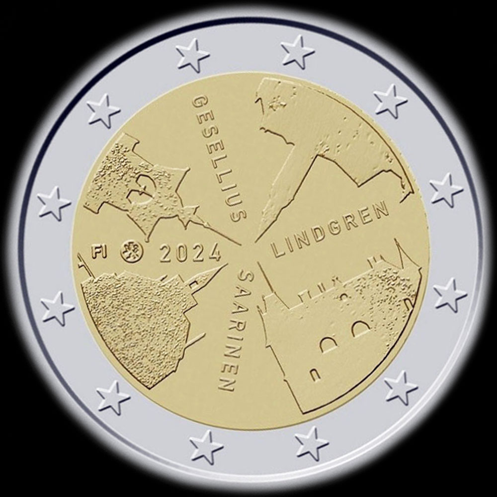 Finlande 2024 - Architecture Finlandaise&nbsp;: Gesellius, Lindgren, Saarinen - 2 euro comm�morative