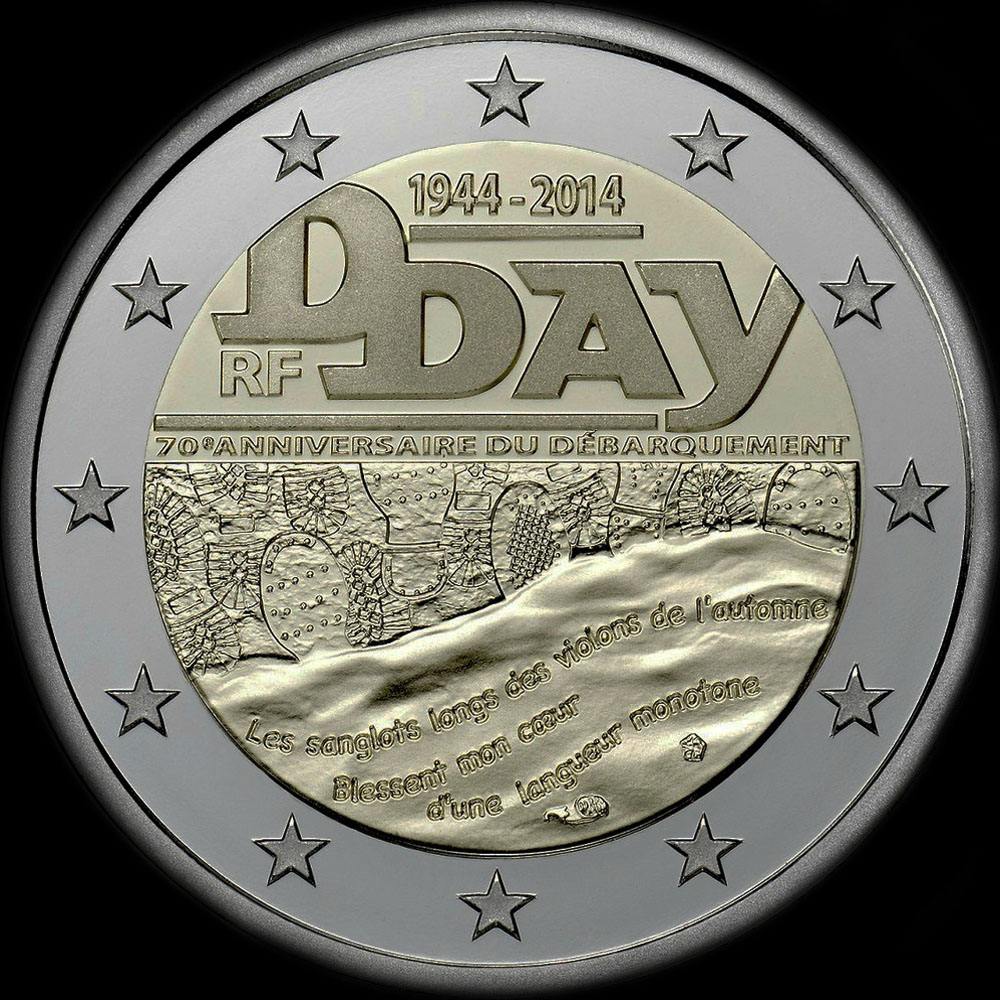 France 2014 - 70 ans du D-Day - 2 euro comm�morative