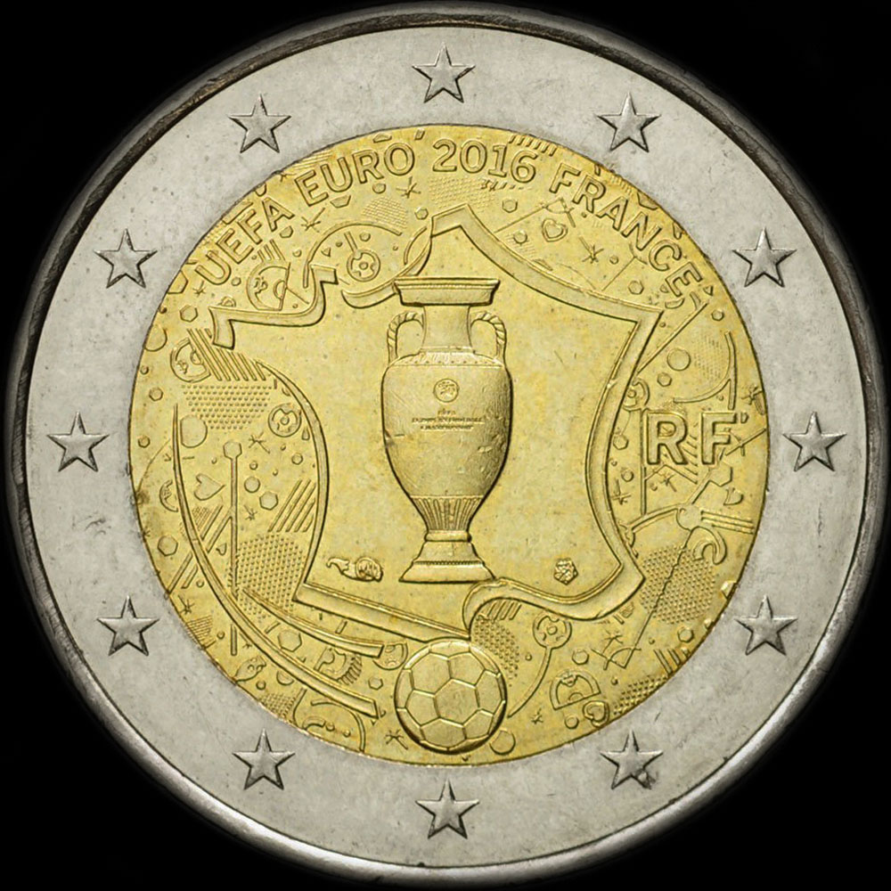 France 2016 - Euro UEFA - 2 euro comm�morative