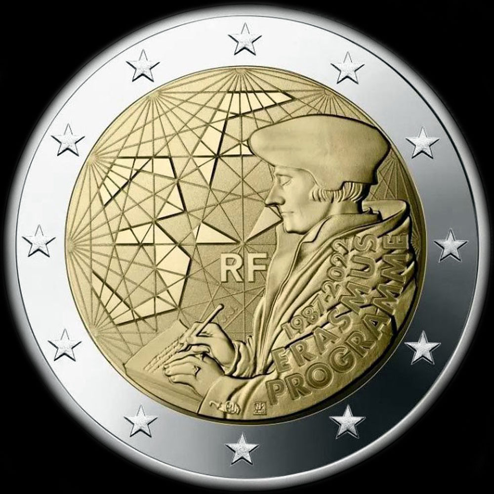 France 2022 - 35 ans du programme Erasmus - 2 euro comm�morative