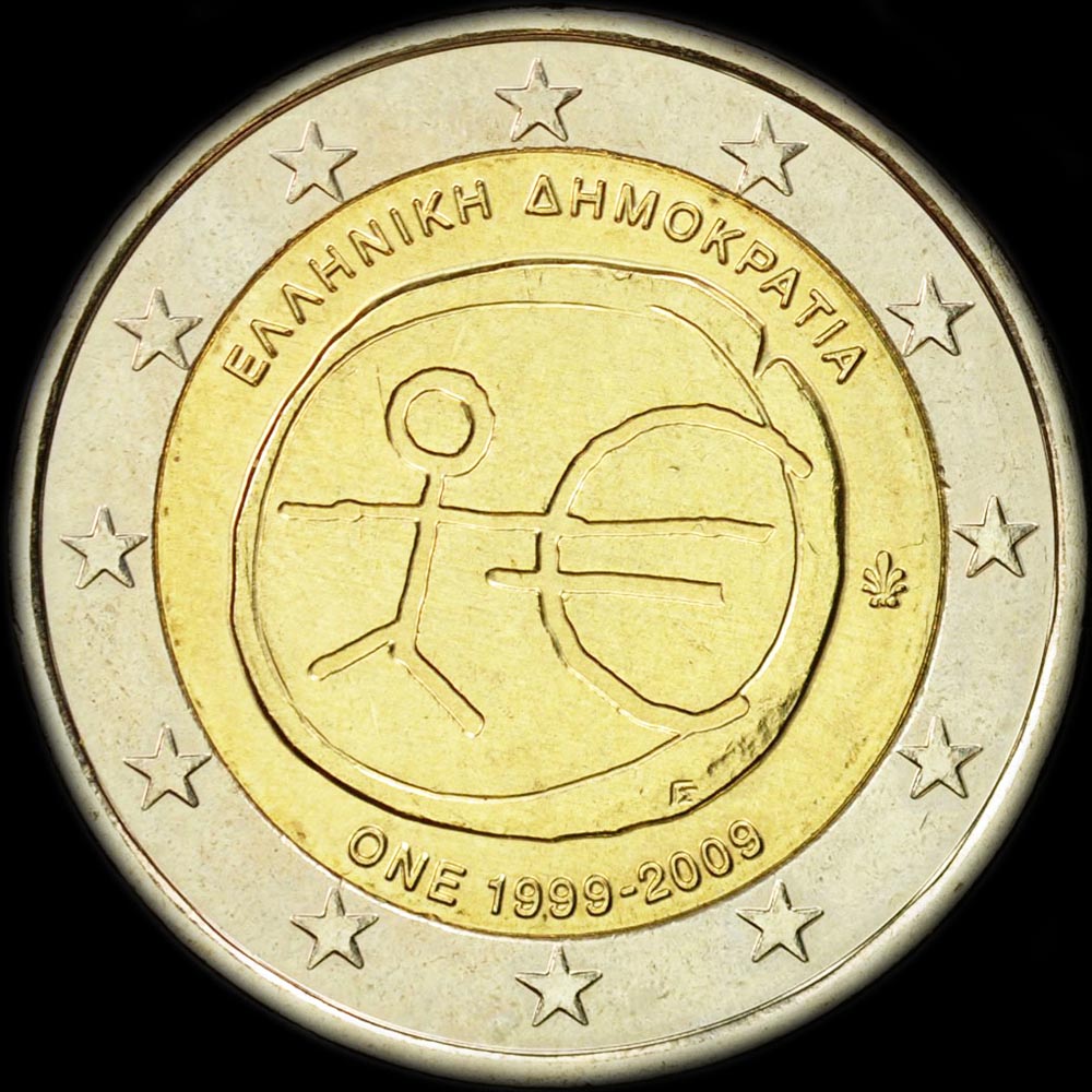 Grèce 2009 - 10 ans de l'UEM - 2 euro commémorative