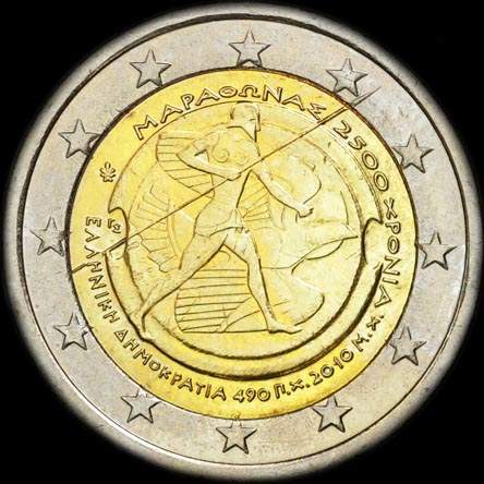 Gr�ce 2010 - 2500 ans de la Bataille de Marathon - 2 euro comm�morative