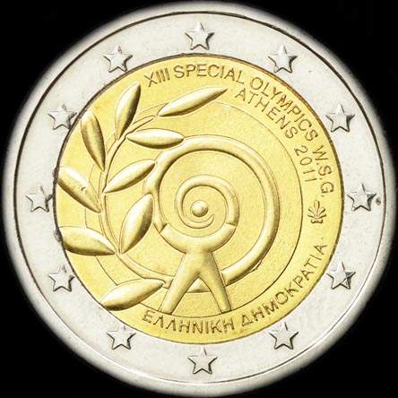 Gr�ce 2011 - 13e Jeux Olympiques Sp�ciaux d'Et� - 2 euro comm�morative