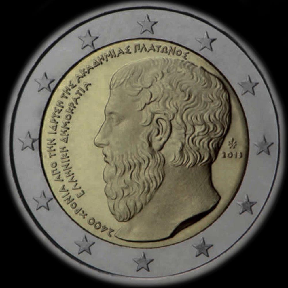 Gr�ce 2013 - 2400 ans de l'Acad�mie de Platon - 2 euro comm�morative