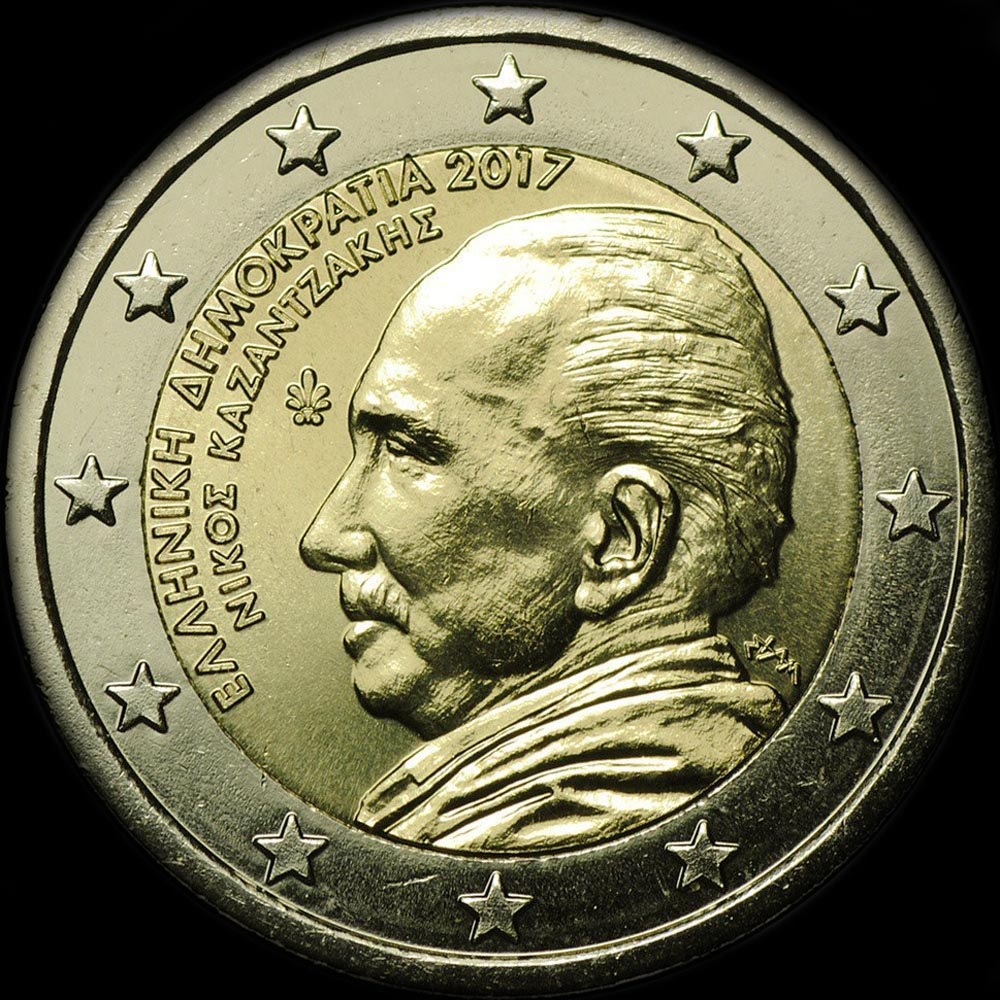 Gr�ce 2017 - 60 ans de la mort de Nikos Kazantzakis - 2 euro comm�morative