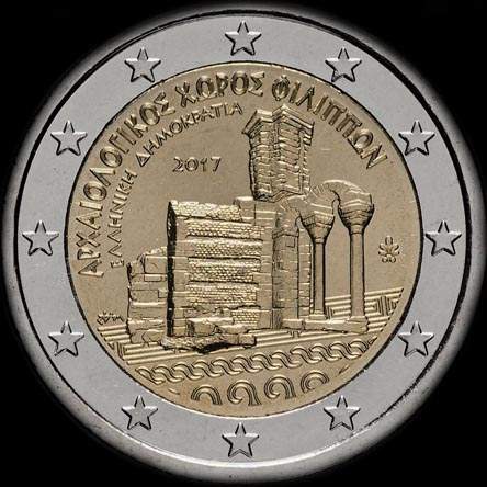 Gr�ce 2017 - Sites arch�ologiques de Philippi - 2 euro comm�morative
