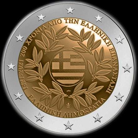 Gr�ce 2021 - 200 ans de la R�volution - 2 euro comm�morative