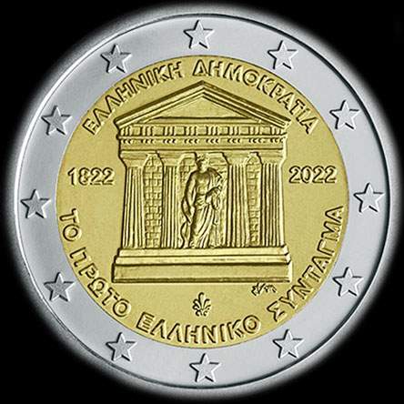 Grèce 2022 - 200 ans de la 1ère Constitution - 2 euro commémorative
