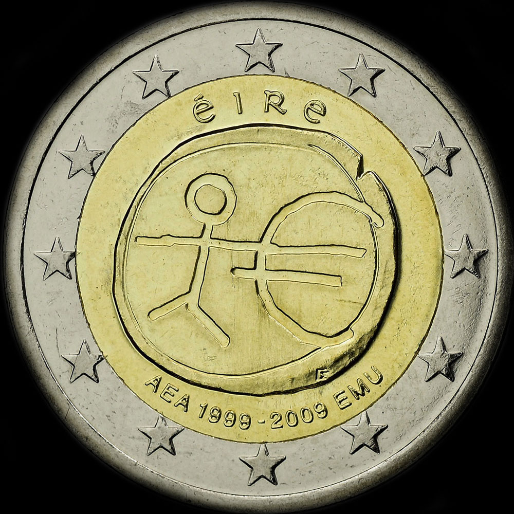 Irlande 2009 - 10 ans de l'UEM - 2 euro commémorative