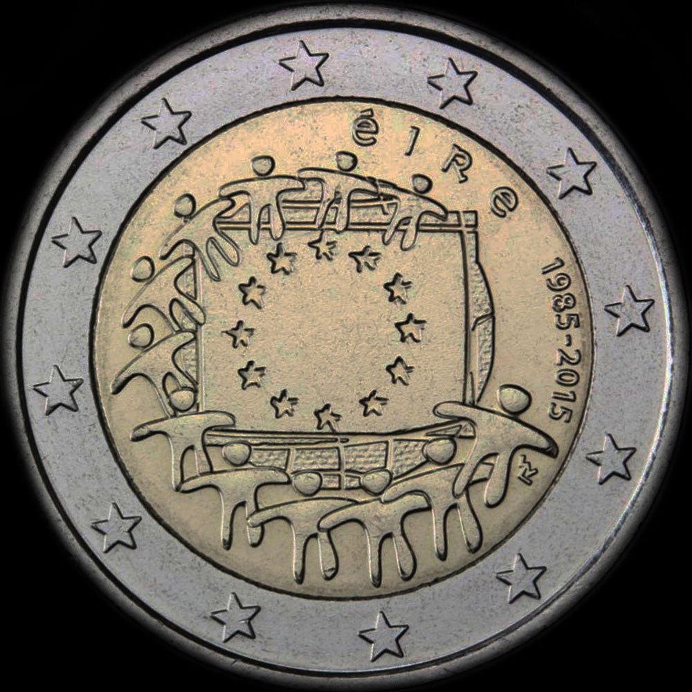 Irlande 2015 - 30 ans du Drapeau de l'UE - 2 euro comm�morative
