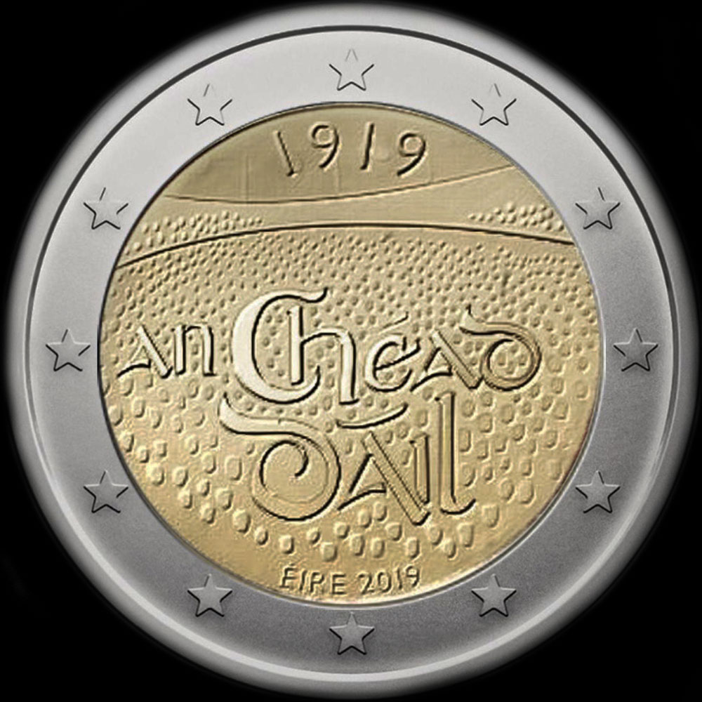 Irlande 2019 - 100 ans de la 1ère réunion de Dáil Éireann (Assemblée d'Irlande) - 2 euro commémorative