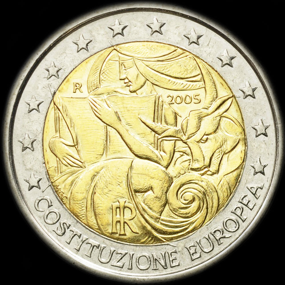 Italie 2005 - 1er anniversaire de la Constitution Europ�enne - 2 euro comm�morative