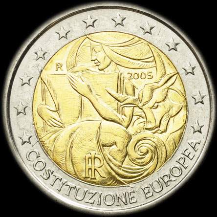 Italie 2005 - 1er anniversaire de la Constitution Européenne - 2 euro commémorative